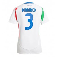 Italy Federico Dimarco #3 Replica Away Shirt Ladies Euro 2024 Short Sleeve